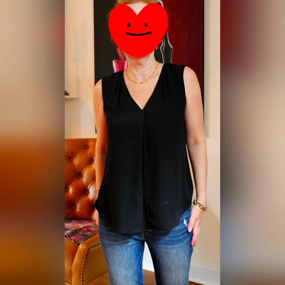 Elegant Black Sleeveless Top - WHBM - Size 2